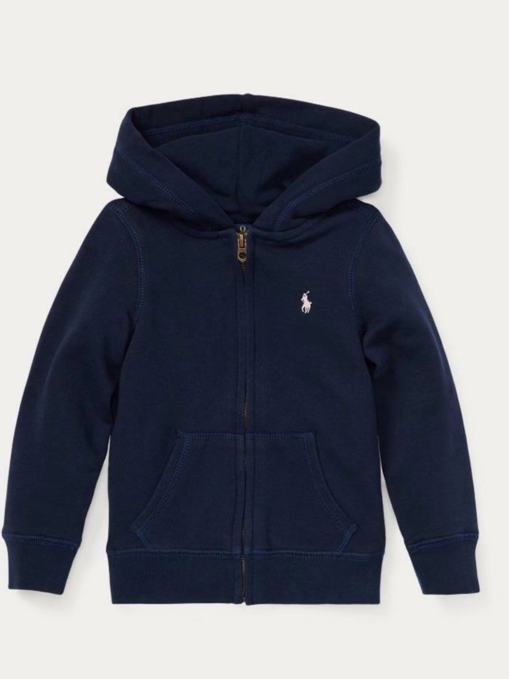 Polo by Ralph Lauren Navy Full-Zip Hooded Sweatshirt with Pony Logo